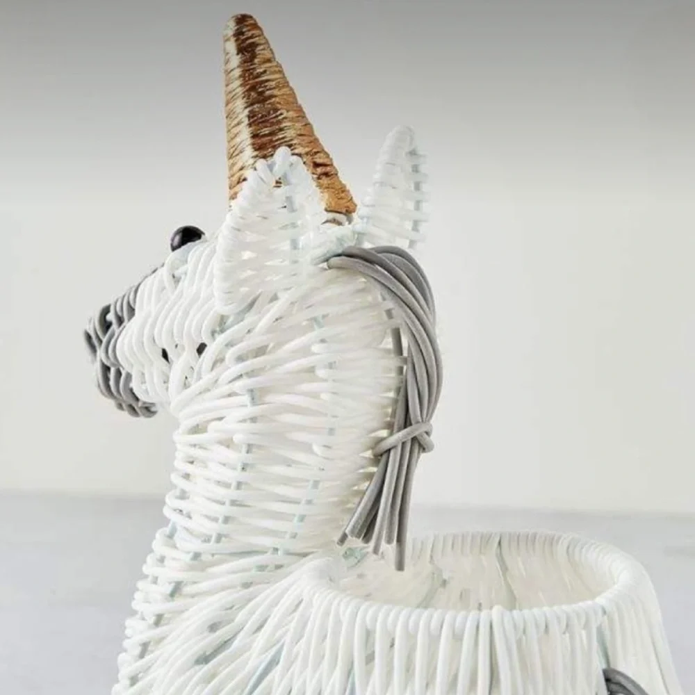 Pottery Barn Kids Unicorn Woven Shaped Pencil Holders